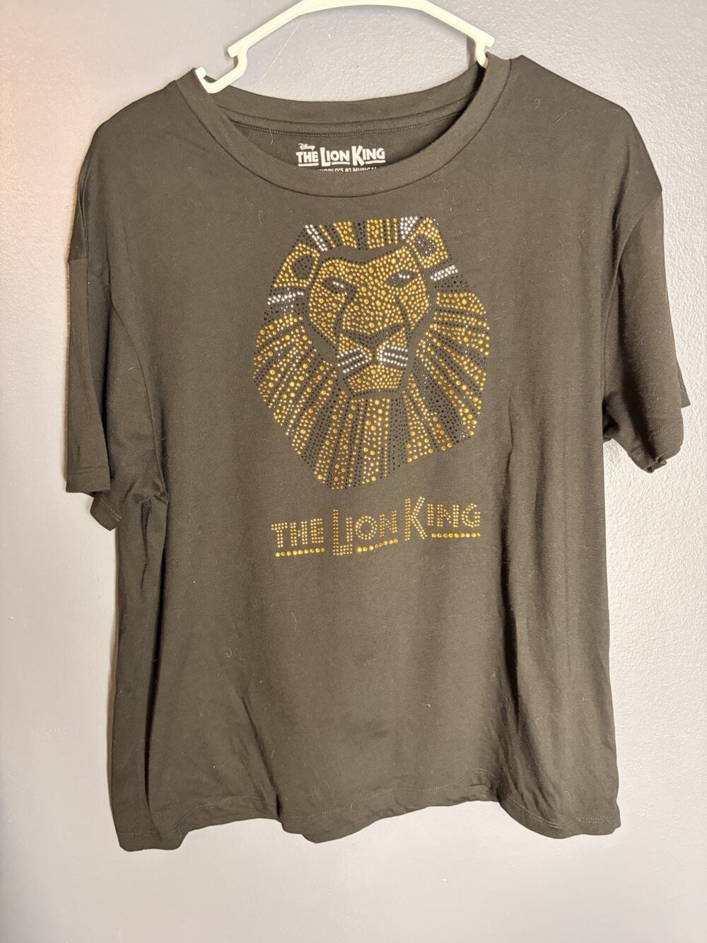 VTG Disney Lion King The Broadway Musical Rhinestone Studded Shirt Size Medium
